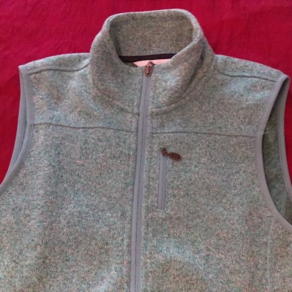 Marled Glacial Green Sweater Fleece vest size Med - Picture 3 of 6